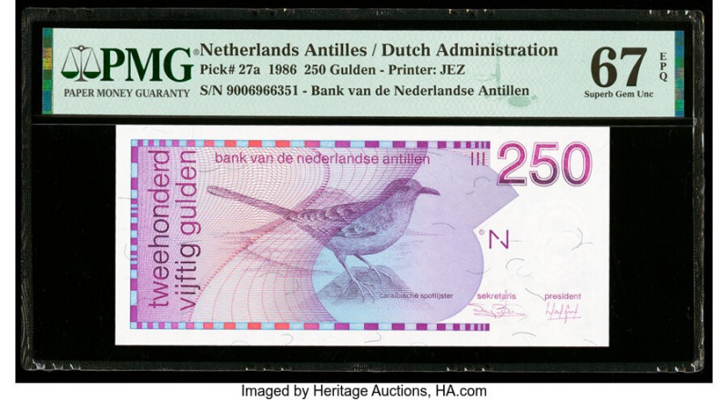 Netherlands Antilles Bank van de Nederlandse Antillen 250 Gulden 31.3.1986 Pick ...