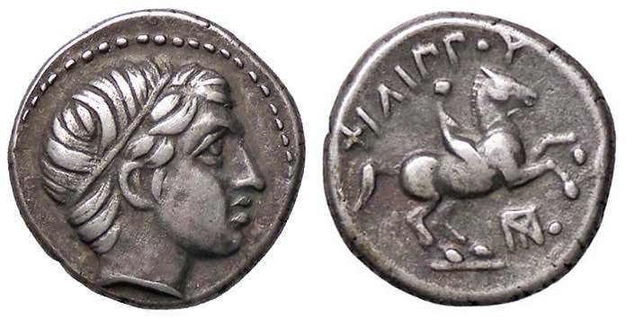 GRECHE - RE DI MACEDONIA - Filippo II (359-336 a.C.) - Quinto di statere Sear 66...