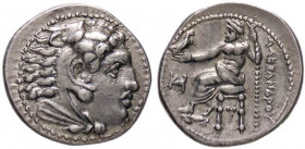 GRECHE - RE DI MACEDONIA - Alessandro III (336-323 a.C.) - Dracma Sear 6731 var. (AG g. 4,19)
bello SPL