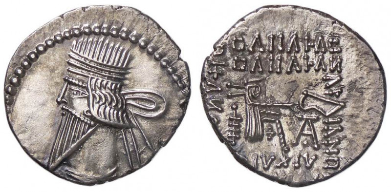GRECHE - RE PARTHI - Pakoros I (39 a.C.) - Dracma Sellwood 78/4 (AG g. 3,75)
SP...
