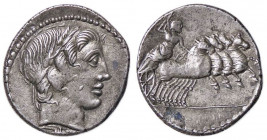 ROMANE REPUBBLICANE - ANONIME - Monete senza il nome del monetiere (143-81a.C.) - Denario B. 226; Cr. 350A/2 AG Lieve sfogliatura al R/
SPL

Lieve ...