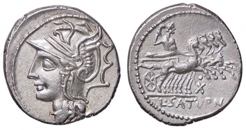 ROMANE REPUBBLICANE - APPULEIA - L. Appuleius Saturninus (104 a.C.) - Denario B....
