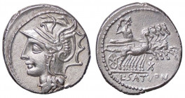 ROMANE REPUBBLICANE - APPULEIA - L. Appuleius Saturninus (104 a.C.) - Denario B. 1; Cr. 317/3b (AG g. 3,86)
bello SPL