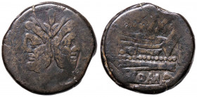 ROMANE REPUBBLICANE - CLOVIA - C. Clovius Saxula (89 a.C.) - Asse B. 1; Cr. 173/1 (AE g. 28,63)
MB