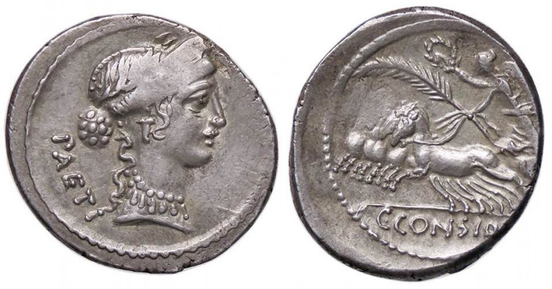 ROMANE REPUBBLICANE - CONSIDIA - C. Considius Paetus (46 a.C.) - Denario B. 6; C...
