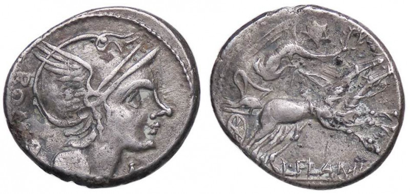 ROMANE REPUBBLICANE - FLAMINIA - L. Flaminius Chilo (109-108 a.C.) - Denario B. ...