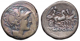 ROMANE REPUBBLICANE - MALLIA - T. Mallius Mancinus, ap. Claudius Pulcher e Q. Urbinus (110-110 a.C.) - Denario B. 2; Cr. 299/1b (AG g. 3,92)
MB-BB