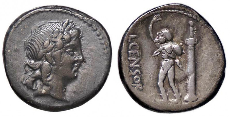 ROMANE REPUBBLICANE - MARCIA - L. Marcius Censorinus (82 a.C.) - Denario B. 24; ...