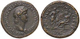 ROMANE IMPERIALI - Nerone (54-68) - Sesterzio C. 16 (8 Fr.) (AE g. 36,03) Ritocchi
BB/qBB

Ritocchi