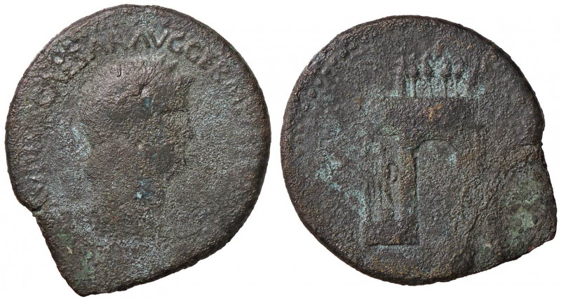 ROMANE IMPERIALI - Nerone (54-68) - Sesterzio C. 307 (12 Fr.) (AE g. 20,46)Zecca...