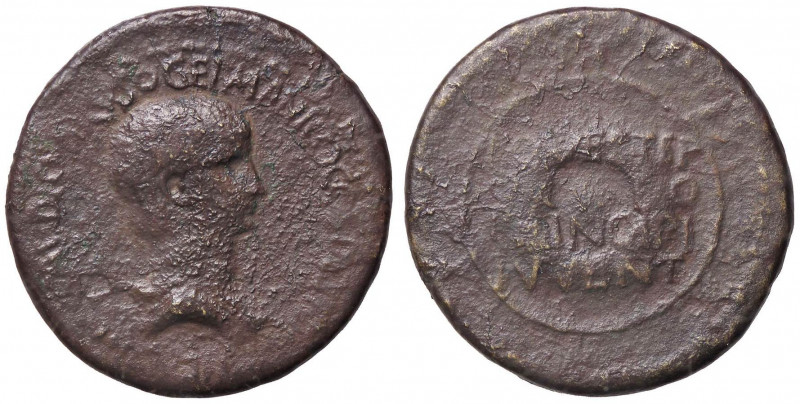 ROMANE IMPERIALI - Nerone (54-68) - Sesterzio C. 99 (200 Fr.); RIC 108 (AE g. 24...