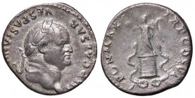 ROMANE IMPERIALI - Vespasiano (69-79) - Denario C. 369; RIC 92 (AG g. 3,1)
BB