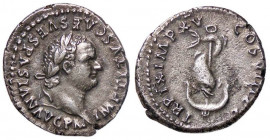 ROMANE IMPERIALI - Tito (79-81) - Denario C. 309; RIC 26a (AG g. 3,17)
qSPL
