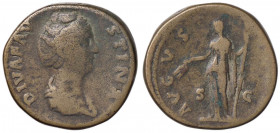 ROMANE IMPERIALI - Faustina I (moglie di A. Pio) - Sesterzio C. 79 (AE g. 24,62)
meglio di MB