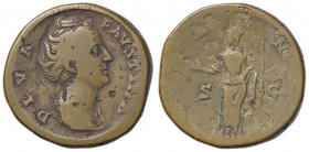 ROMANE IMPERIALI - Faustina I (moglie di A. Pio) - Sesterzio C. 28; RIC 1102 (AE g. 24,3)
MB