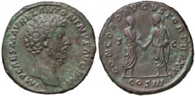 ROMANE IMPERIALI - Marco Aurelio (161-180) - Sesterzio C. 51 (AE g. 20,94) Ritocchi diffusi
BB+

Ritocchi diffusi