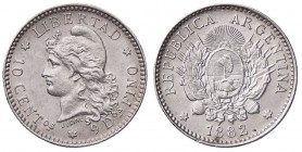ESTERE - ARGENTINA - Repubblica - 10 Centavos 1882 Kr. 26 AG
qFDC