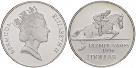 ESTERE - BERMUDA - Elisabetta II (1952) - Dollaro 1996 - Olimpiadi Kr. 105 AG
FS