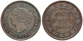 ESTERE - CANADA - Vittoria (1837-1901) - Cent 1859 Kr. 1 R CU
BB