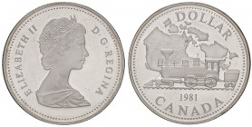 ESTERE - CANADA - Elisabetta II (1952) - Dollaro 1981 - Ferrovia Kr. 130 AG
FS