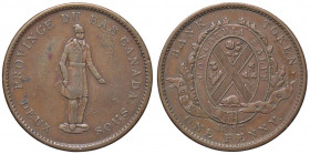 ESTERE - CANADA-LOWER CANADA - Vittoria (1837-1901) - Token 1837 - Québec bank Kr. Tn11 CU da 1 penny
bel BB

da 1 penny -