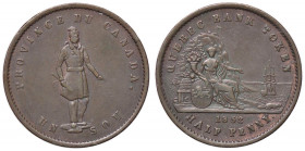 ESTERE - CANADA-LOWER CANADA - Vittoria (1837-1901) - Token 1852 - Québec bank Kr. Tn20 CU da 1/2 penny
BB+

da 1/2 penny -