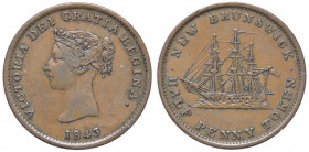ESTERE - CANADA-NEWBRUNSWICK - Vittoria (1837-1901) - Token 1843 Kr. 1 R CU da 1/2 penny
BB

da 1/2 penny -
