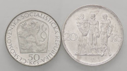 ESTERE - CECOSLOVACCHIA - Repubblica - 20 Corone 1933 Kr. 17 AG Assieme a 50 corone 1970 FS - Lotto di 2 monete
qFDC

Assieme a 50 corone 1970 FS -...