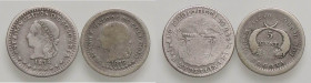 ESTERE - COLOMBIA - Stati Uniti di Colombia (1862-1886) - Mezzo decimo 1872 Medellin Kr. 150.2a AG Assieme a 5 centavos 1878 - Lotto di 2 monete
med....