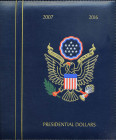 ESTERE - U.S.A. - Serie 2007-2016 - Presidential dollars BT Insieme di 78 monete da G. Washington a R. Regan, manca la coppia di J. Carter, su album d...