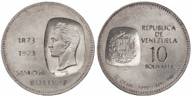 ESTERE - VENEZUELA - Repubblica (1823) - 10 Bolivares 1973 Kr. 45 AG
qFDC