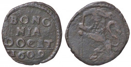 ZECCHE ITALIANE - BOLOGNA - Paolo V (1605-1621) - Quattrino 1609 CNI 3; Munt. 204b R CU
qBB/BB