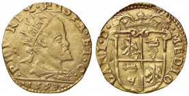 ZECCHE ITALIANE - MILANO - Filippo II (1554-1598) - Doppia 1593 Crippa 4G1; MIR 301/10 RR (AU g. 6,49)
BB/BB+