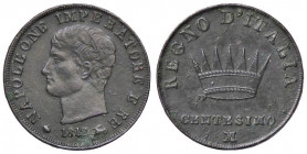 ZECCHE ITALIANE - MILANO - Napoleone I, Re d'Italia (1805-1814) - Centesimo 1812 Pag. 91; Mont. 321 CU
BB+