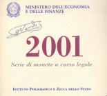 REPUBBLICA ITALIANA - Repubblica Italiana (monetazione in lire) (1946-2001) - Serie zecca 2001 Mont. 38 In confezione - 12 valori
FDC

In confezion...
