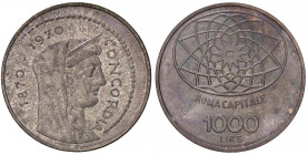 REPUBBLICA ITALIANA - Repubblica Italiana (monetazione in lire) (1946-2001) - 1.000 Lire 1970 - Roma Capitale Mont. 6 AG Bella patina
FDC

Bella pa...