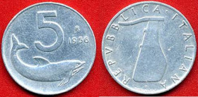 REPUBBLICA ITALIANA - Repubblica Italiana (monetazione in lire) (1946-2001) - 5 Lire 1956 Mont. 8 RR IT
BB
