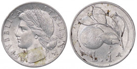 REPUBBLICA ITALIANA - Repubblica Italiana (monetazione in lire) (1946-2001) - Lira 1948 Mont. 5 IT Imperfezione di conio Traccia di nastro adesivo
BB...