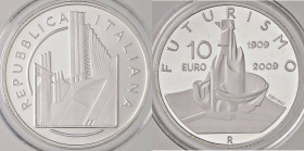 REPUBBLICA ITALIANA - Repubblica Italiana (monetazione in euro) (2002) - 10 Euro 2009 - Futurismo AG
FS