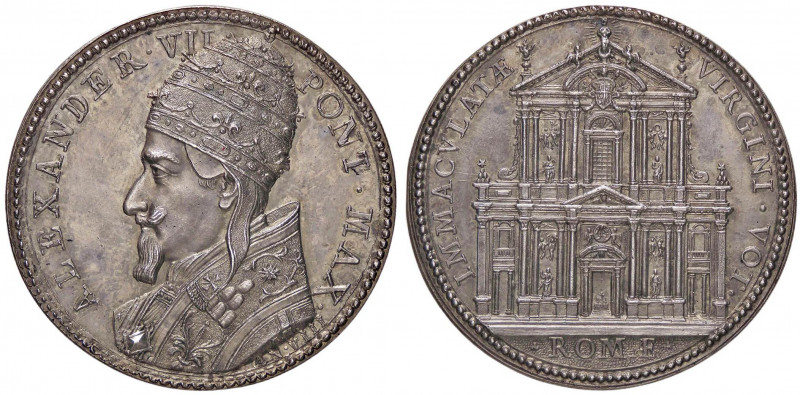 MEDAGLIE - PAPALI - Alessandro VII (1655-1667) - Medaglia A. VIII Bart. 662 R AG...