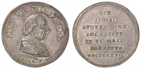 MEDAGLIE - PAPALI - Pio VI (1775-1799) - Medaglia 1782 - Visita ad Amburgo AG Opus: Rosa Ø 24
SPL