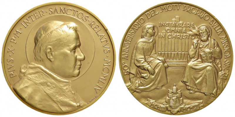 MEDAGLIE - PAPALI - Pio XII (1939-1958) - Medaglia 1954 - 50° anniversario motu ...