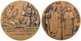 MEDAGLIE - PAPALI - Giovanni Paolo II (1978-2005) - Medaglia 1988 - Visita a Reggio e Guastalla AE Ø 50
qFDC