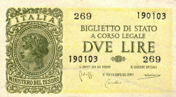 CARTAMONETA - BIGLIETTI DI STATO - Luogotenenza (1944-1946) - Lira 23/11/1944 Alfa 18; Lireuro 5B Bolaffi/Cavallaro/Giovinco Lotto di 10 biglietti con...