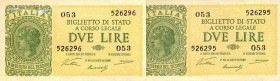 CARTAMONETA - BIGLIETTI DI STATO - Luogotenenza (1944-1946) - 2 Lire 23/11/1944 Alfa 42; Lireuro 9A Ventura/Simoneschi/Giovinco Lotto di 2 biglietti c...