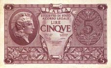 CARTAMONETA - BIGLIETTI DI STATO - Luogotenenza (1944-1946) - 5 Lire 23/11/1944 Alfa 65; Lireuro 14C Bolaffi/Cavallaro/Giovinco Lotto di 10 biglietti ...