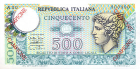 CARTAMONETA - BIGLIETTI DI STATO - Repubblica Italiana (monetazione in lire) (1946-2001) - 500 Lire - Mercurio 14/02/1974 CAMPIONE RRR
FDS