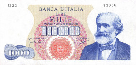 CARTAMONETA - BANCA d'ITALIA - Repubblica Italiana (monetazione in lire) (1946-2001) - 1.000 Lire - Verdi 1° tipo 14/01/1964 Alfa 712; Lireuro 55C RR ...