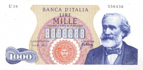 CARTAMONETA - BANCA d'ITALIA - Repubblica Italiana (monetazione in lire) (1946-2001) - 1.000 Lire - Verdi 1° tipo 20/05/1966 Alfa 715; Lireuro 55F Car...