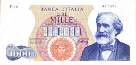 CARTAMONETA - BANCA d'ITALIA - Repubblica Italiana (monetazione in lire) (1946-2001) - 1.000 Lire - Verdi 1° tipo 20/05/1966 Alfa 715; Lireuro 55F Car...